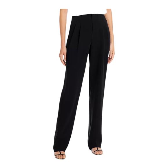 Cinq A Sept pants Ruthy High Rise Pleated Straight black size 4 - Picture 1 of 6
